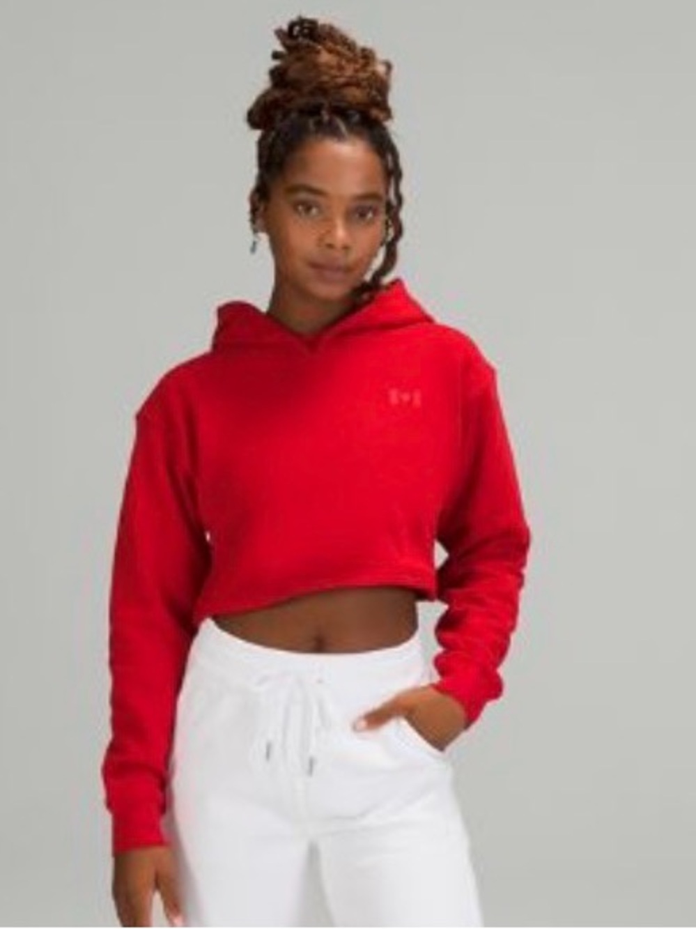 🍋 Lululemon Team Canada All Yours Cropped Hoodie | Crimson | 12